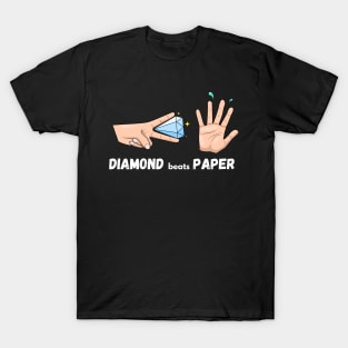 Diamond Hand beats Paper hand Colored T-Shirt